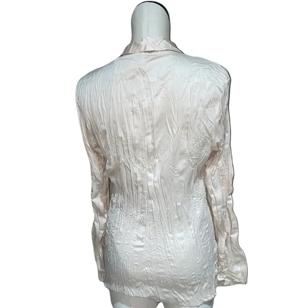 NWT  Zara CREASED-EFFECT SATIN JACKET Medium Lightweight - Image 10
