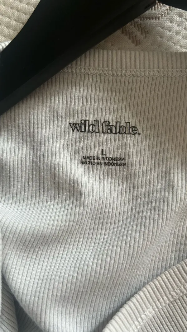 wild fable Light Gray Ribbed Scoop Crop Tank - Image 3