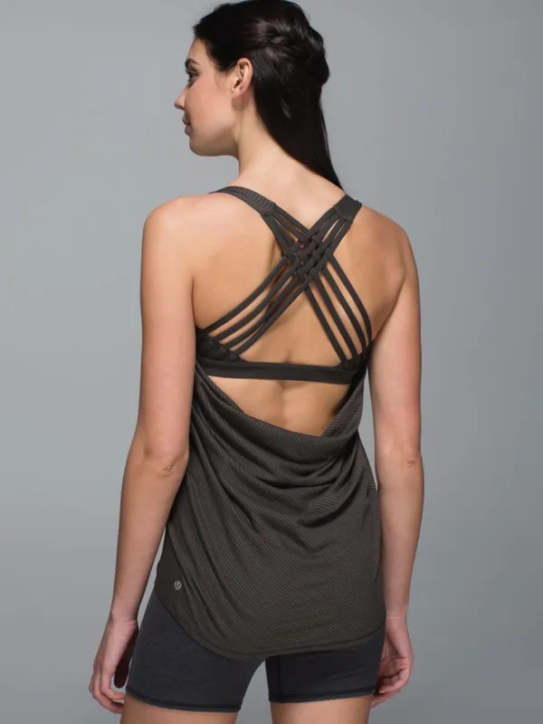 lululemon free to be wild built in bra tank top dark wren green 4 - Image 2