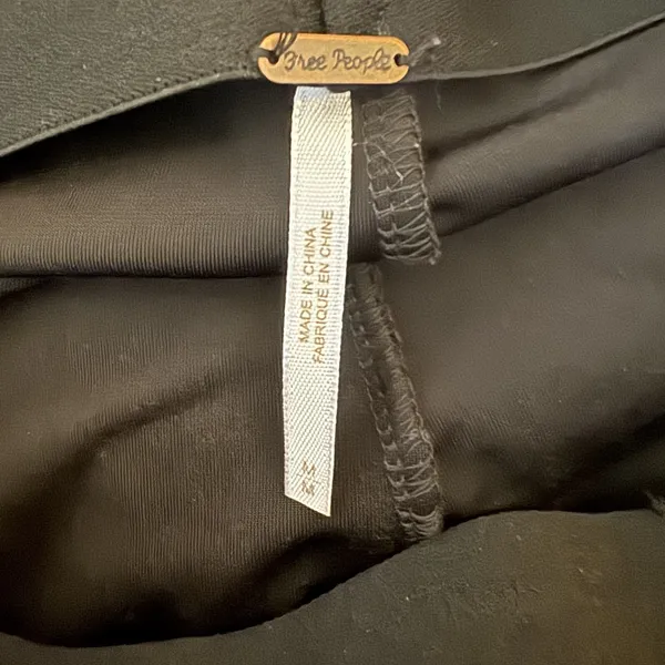 Free People Women's Pants Y2K Velour Flared Leg‎ Retro Glam Pull On Black Medium - Image 7