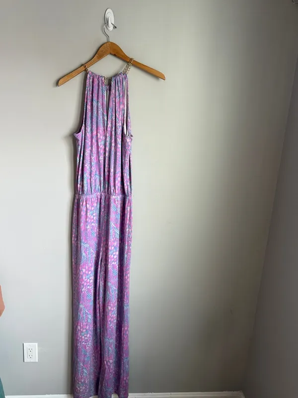 Lilly Pulitzer Bowen Jumpsuit in Pink Sorbet High Altitude print Large - Image 3