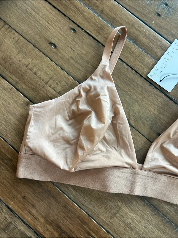 NWT Negative Underwear Glacé Triangle Bra Tan Beige Size undefined - Image 4