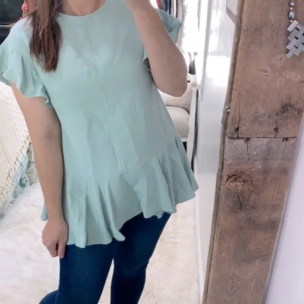 Zara Woman ruffle top size xsmall new with tags - Image 2