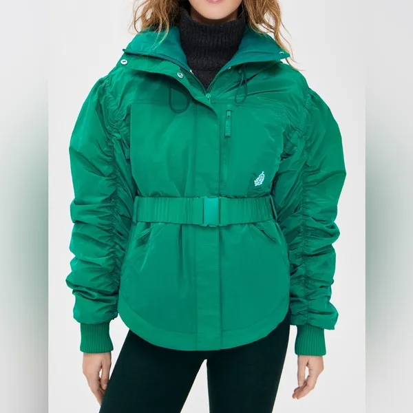 Free People FP Movement Lift Laugh Love Jacket Coat in Green Glow - NWT - Image 2