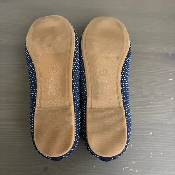 Seychelles knit ballet flats round-toe stretch knit upper‎ navy white dot 8.5 - Image 6