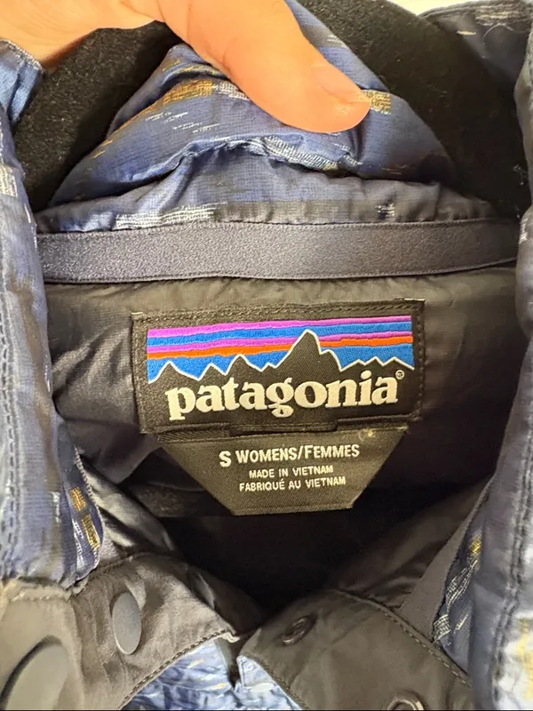 Women's Patagonia Down Snap-T Pullover Size S blue - Image 7