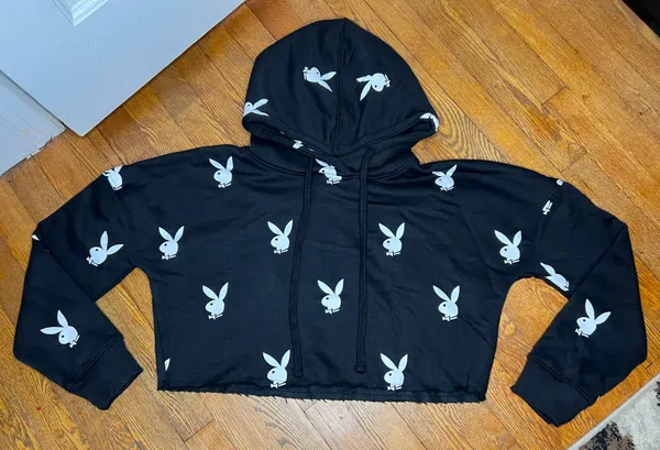 Missguided Playboy Cropped Hoodie - Image 3