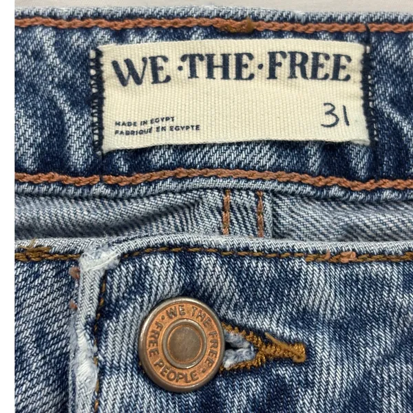 We The Free Pacifica High Rise Slim Straight Leg Jeans Blue 31 - Image 6