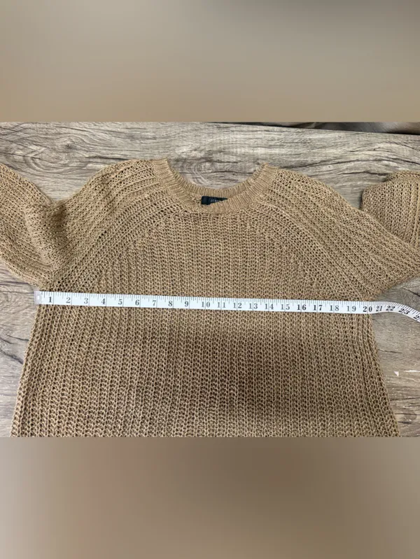J Crew Relaxed-Fit Linen Beach Sweater Brown Women's medium - Image 7