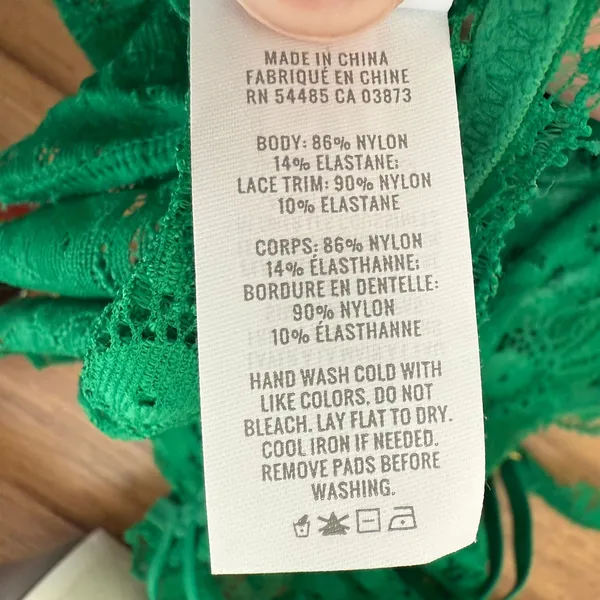NWT AERIE Padded Lace‎ Strappy Bra in Alpine Green - Image 4