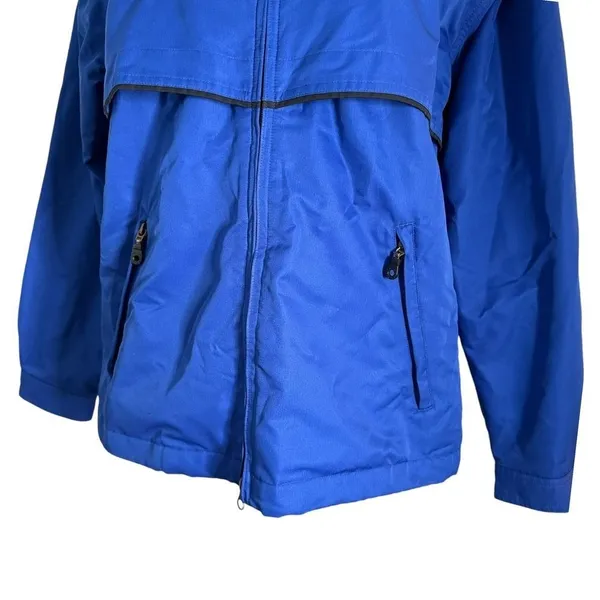 Cutter Buck Weather Tech Windbreaker Golf Jacket Women Blue Vented Piping Coat M - Image 4