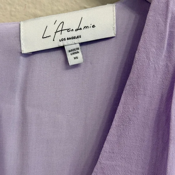 L'Academie The Pearl Mini Dress XS Lavender Ruched Soft Girl Coquette Feminine - Image 8