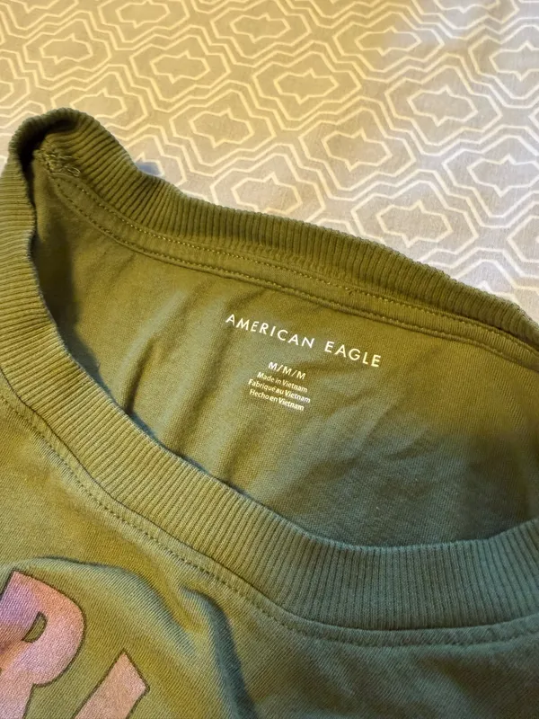 Army Green American Eagle Short Sleeve Tee - Image 3