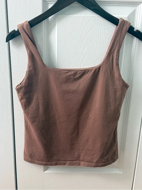 Free People Intimately Square Neck Brami Tank in Tan - Image 3