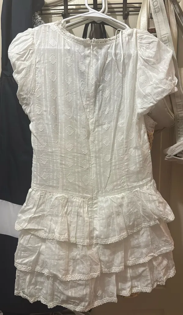 White ruffle Day and Moon Dress - Image 2
