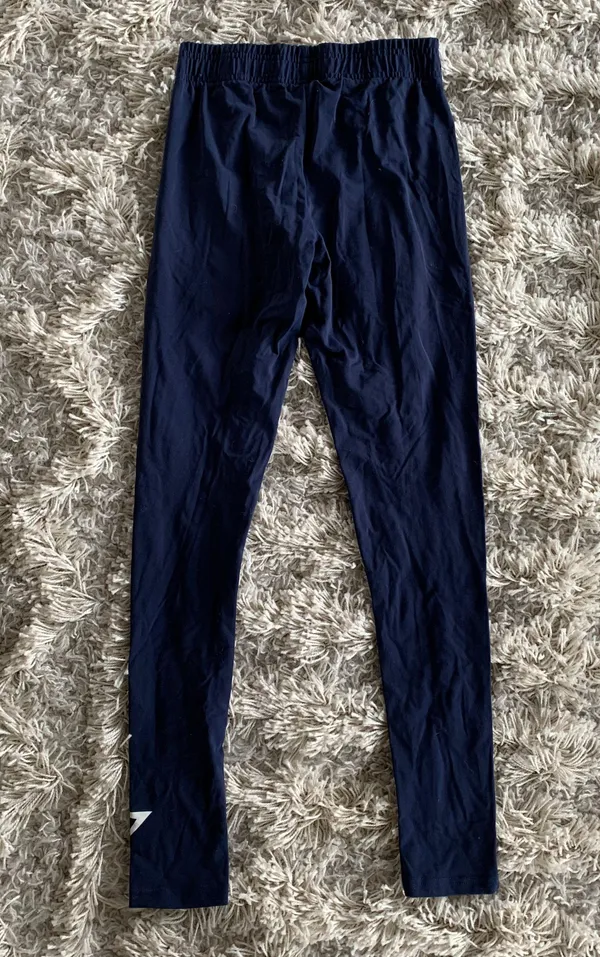 Gymshark Navy Blue/White Elastic Stretch Waist Leggings - Image 4