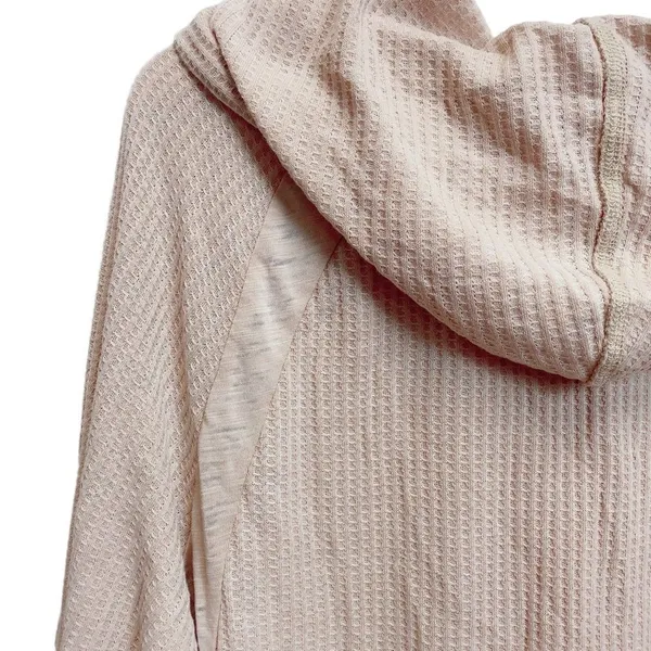 LINCOLN OUTFITTERS Henley Sweater Hoodie Pullover Waffle Knit - Image 4