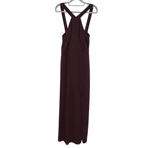Birdy Grey Gene Crepe Cabernet Maxi‎ Dress Size XL Bridesmaid Wedding Formal - Image 2