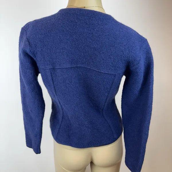Vintage Pendleton Blue Wool Tailored Cropped Button-Up Jacket Preppy‎ XS-S - Image 6