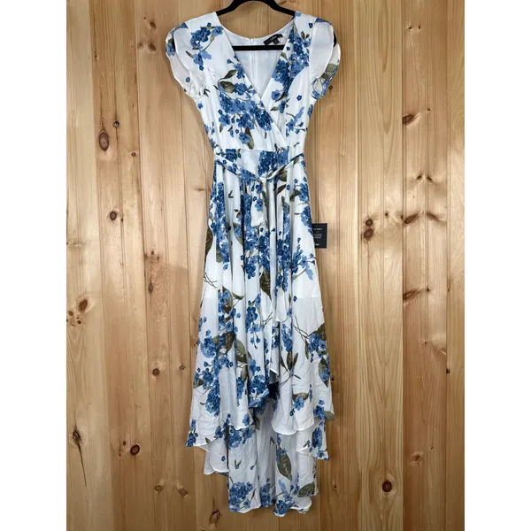 NWT Lulus French Countryside White Floral Print Hi-Low Dress Asymmetrical Sz XS - Image 2