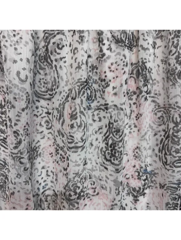 Torrid Gray and Pink Paisley Off Shoulder Flutter Sleeves Blouse Size 0 (12) - Image 5