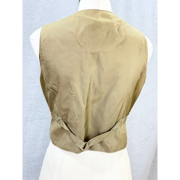 Vintage 70s Sears JR Bazaar Tan Suede‎ Leather Vest Women's L Western Boho - Image 5
