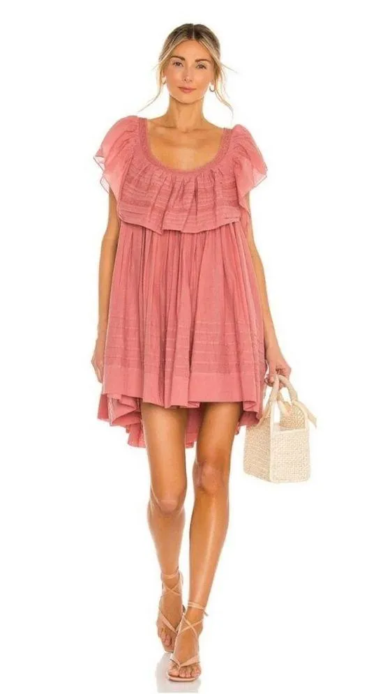 Free People Hailey Babydoll Ruffle Mini Dress - Image 2