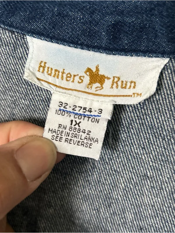 Vintage Hunters Run Women’s Long Sleeve Denim Jacket - oversized fit 1X - Image 3