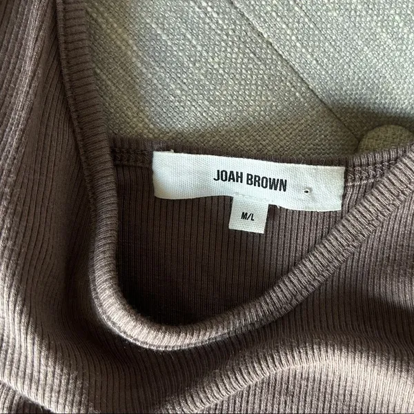 JOAH BROWN Sold Out Slip Dress Brown Rib Size M/L - Image 5