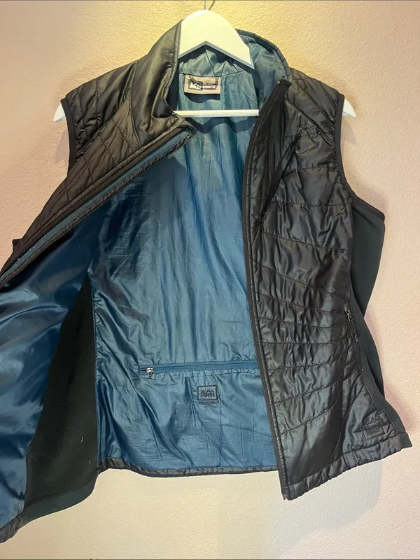 REI Women’s Packable Vest Black Primaloft Pertex Quilted Puffer XL - Image 10