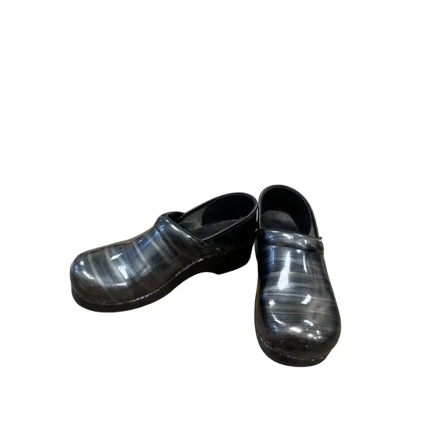 Dansko Womens Blue Gray Clogs Size 10 Comfort Slip-Ons SKU 6914 - Image 2