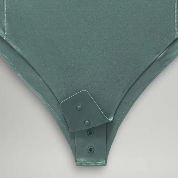 Lululemon Wundermost Square Neck Nulu Bodysuit Sleeveless Forest Green 1X NWT - Image 5