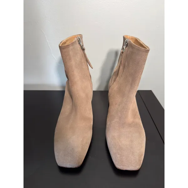 Aeyde Suede Ankle Boots Square Toe Block Heel Minimalist EU 38 US 7.5 8 - Image 7