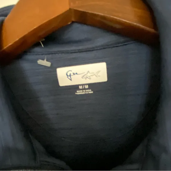 Gymshark Womens 1/2 Zip Long Sleeve Pullover Top M 36” Navy Blue PGA Jr Patch - Image 3