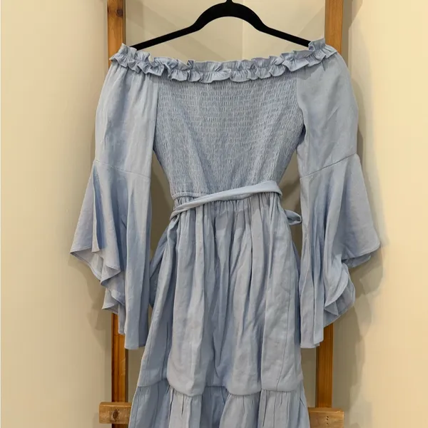 The Clothing Company Light Blue Ruffle Dress - Image 2