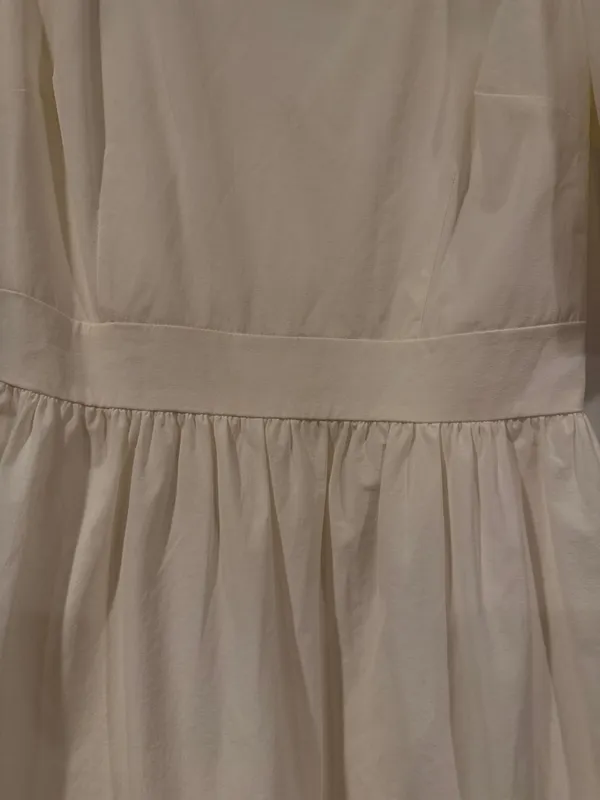 Rachel Parcell Cream Square Neck Puff Sleeve Midi‎ Dress medium - Image 4