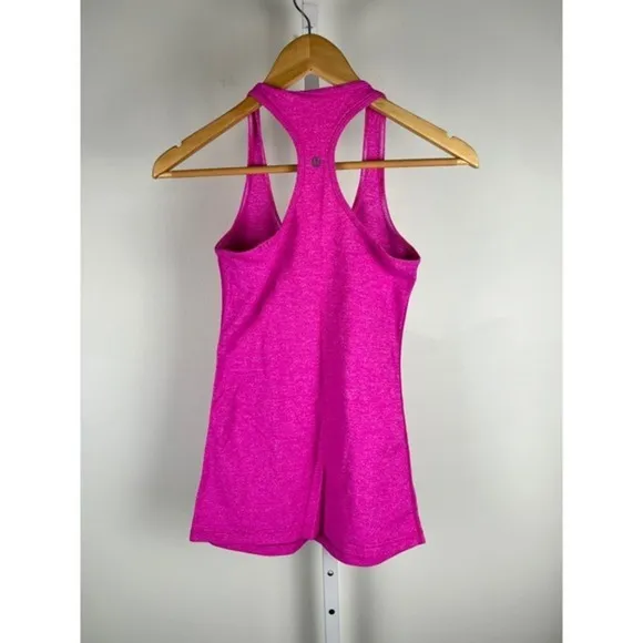 Lululemon Cool Racerback Tank Heathered Pink‎ Athletic Yoga Top Size 4 - Image 11