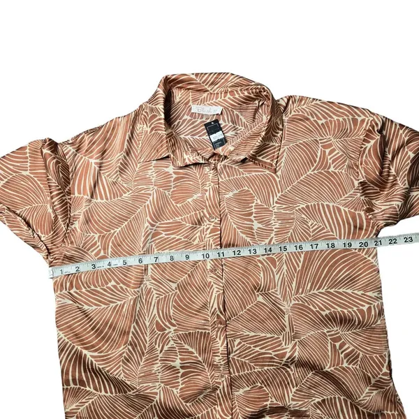 Blush Brown‎ Satin Button-Up Top - Image 2