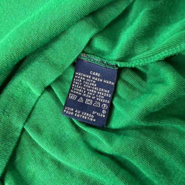 Ralph Lauren Sport Green Pima Cotton Lyocell V-Neck Long Sleeve Tee XL - Image 4