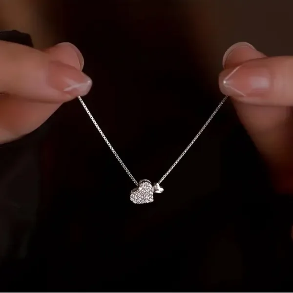 Heart Necklace Silver - Image 2