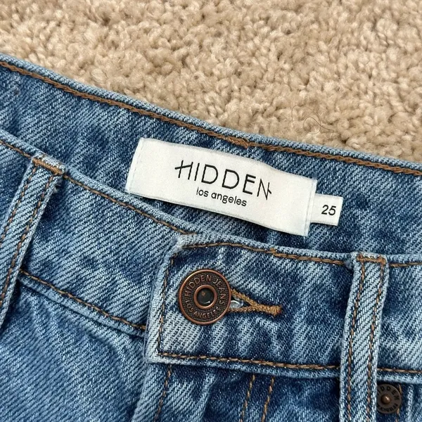 Women's HIDDEN Los Angeles Wide Leg Blue Jeans size 25 - Image 6