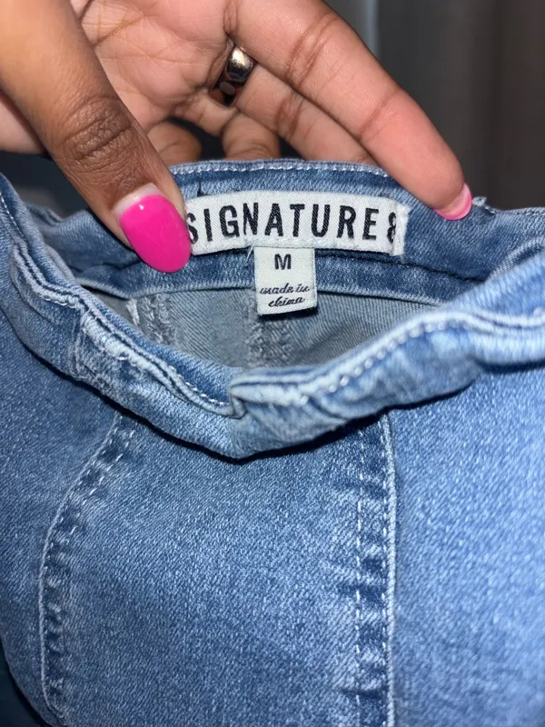 Signature 8 Denim Mini Dress - Image 2