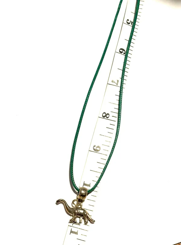 Dinosaur charm necklace Green - Image 3