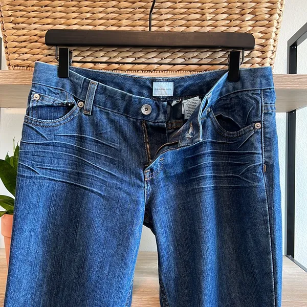 Early 2000 Vintage CK Calvin Klein Mid-Rise Crop Jean, 30 - Image 7