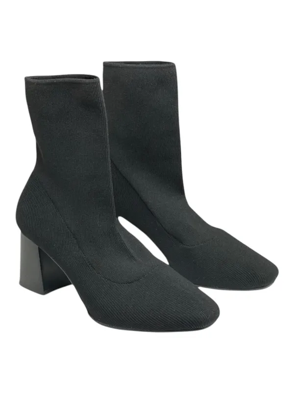 Vero Cuoio Real Italian Leather ᪥ Soft Stretch Sock Heeled Boots ᪥ Black ᪥ 7 235 - Image 10