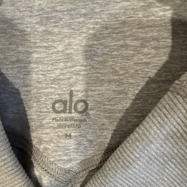 Alo Yoga High Waist Womens Leggings Size M RN 87320 Compression GREY & WHITE - Image 5