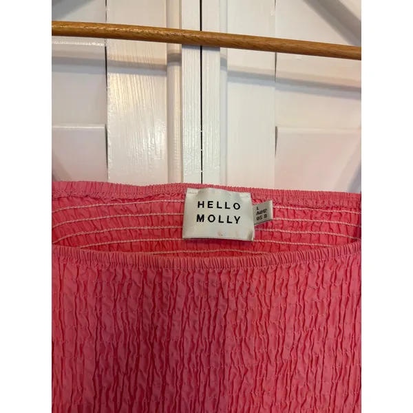 Hello Molly Pink Smocked Open Back Dress Size‎ 4 - Image 6