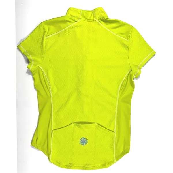 Pearl Izumi Medium Womens Hi-Vis Green Yellow Cycling Jersey‎ Half Zip EUC - Image 4