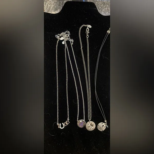 Silver and Black Necklaces Lia Sophia Express and unbranded preowned condition - Image 3