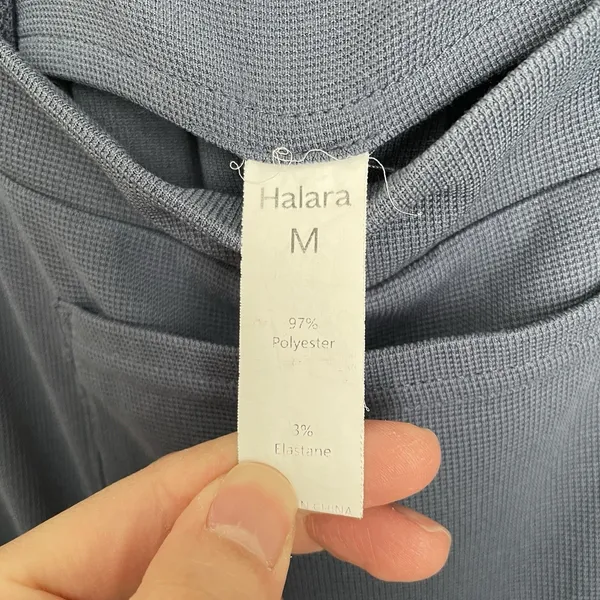 Halara Size M Blue Gray Overall Jogger Jumpsuit One Piece Stretch - Image 4
